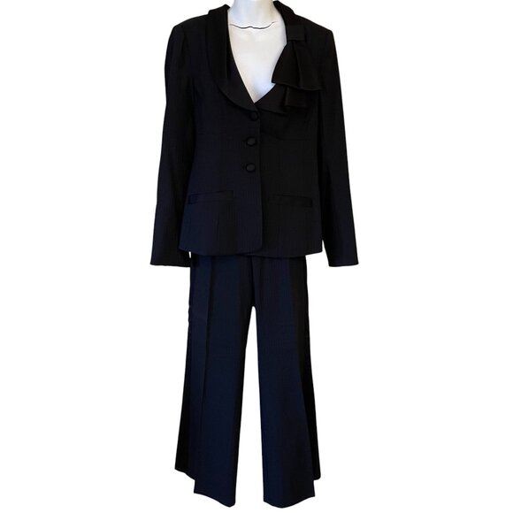 Nanette Lepore Tuxedo Jacket with Bow Lapel Black Size 12 - Picture 14 of 15